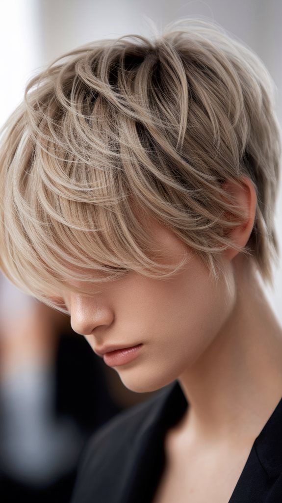 chic textured short hairstyle