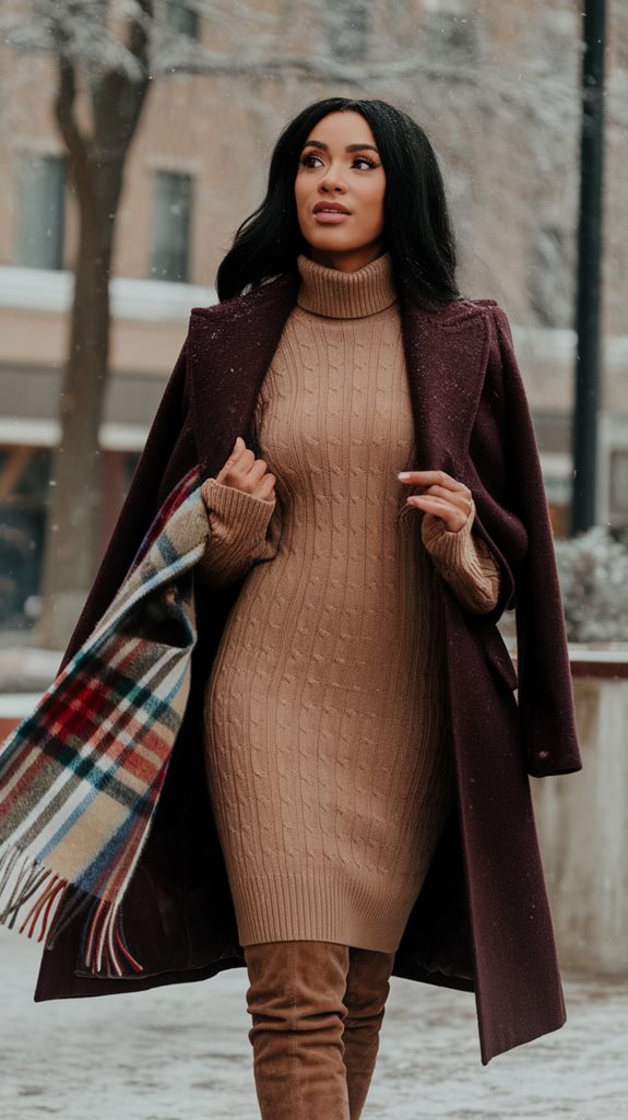 cozy knitted dress layer