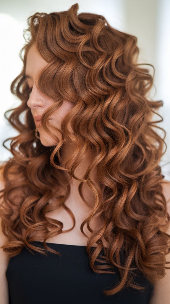 curled hair in spirals