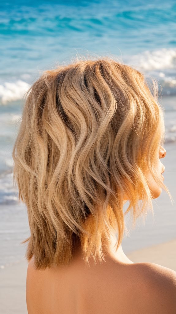 effortless tousled beach hairstyle