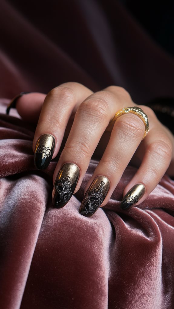 elegant black and gold