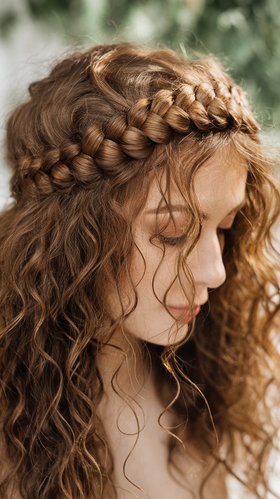 elegant braided hair crown