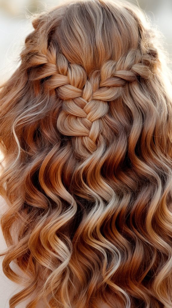 elegant cascading hair style