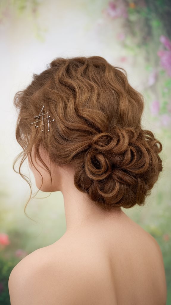 elegant low curly hairstyle