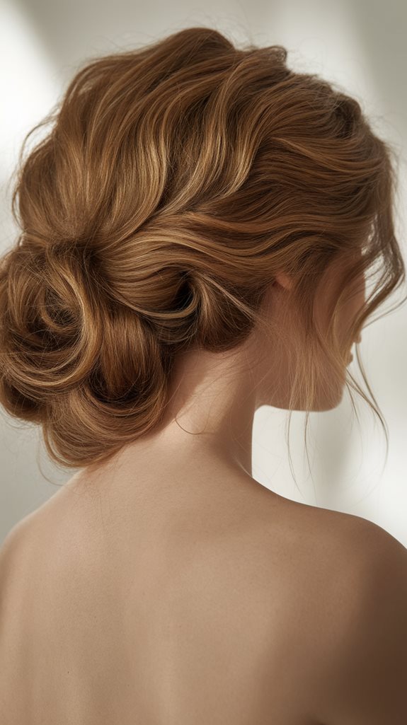 relaxed elegant updo hairstyle