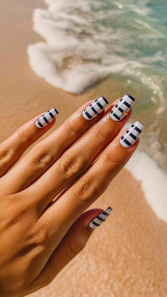 sailor inspired striped pattern