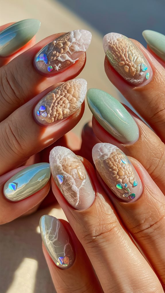 seashell inspired decorative elements