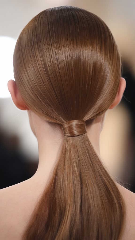 sleek and simple hairstyle