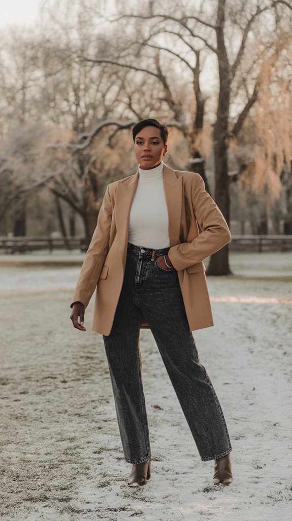 stylish blazer meets jeans