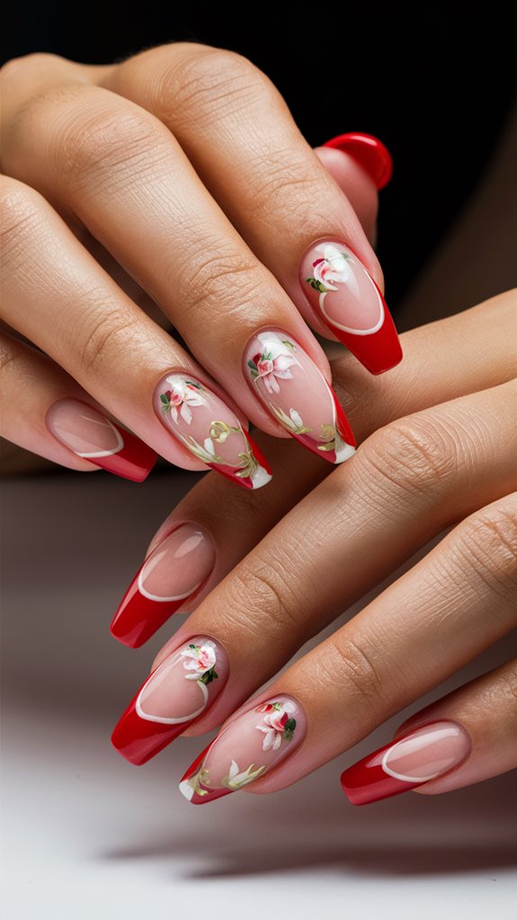 vibrant floral red designs