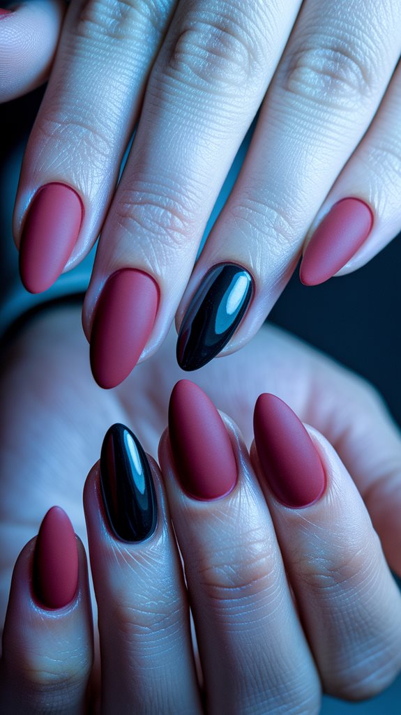 bold red sleek black