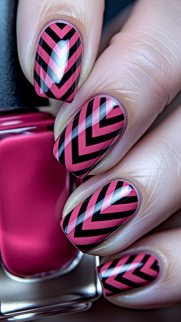 bold striped color scheme