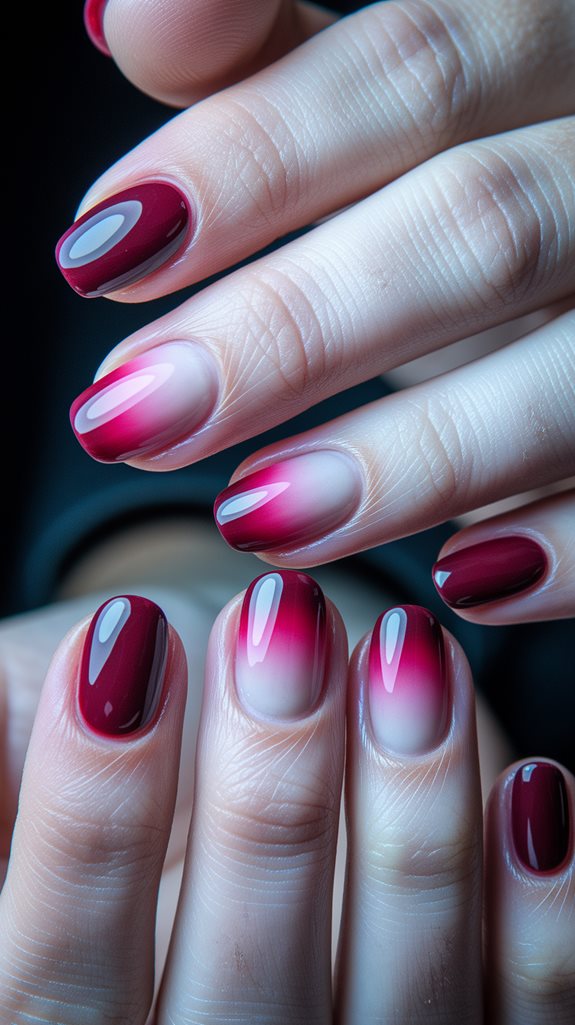 cherry red ombre fade