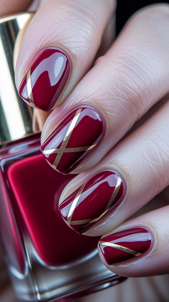 elegant red and gold