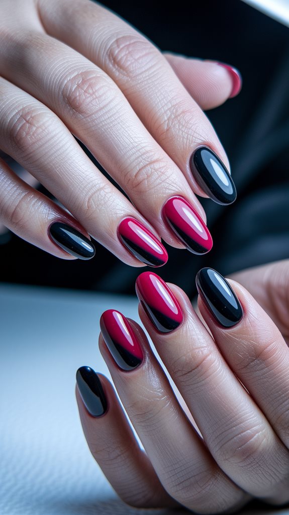 gradient red and black