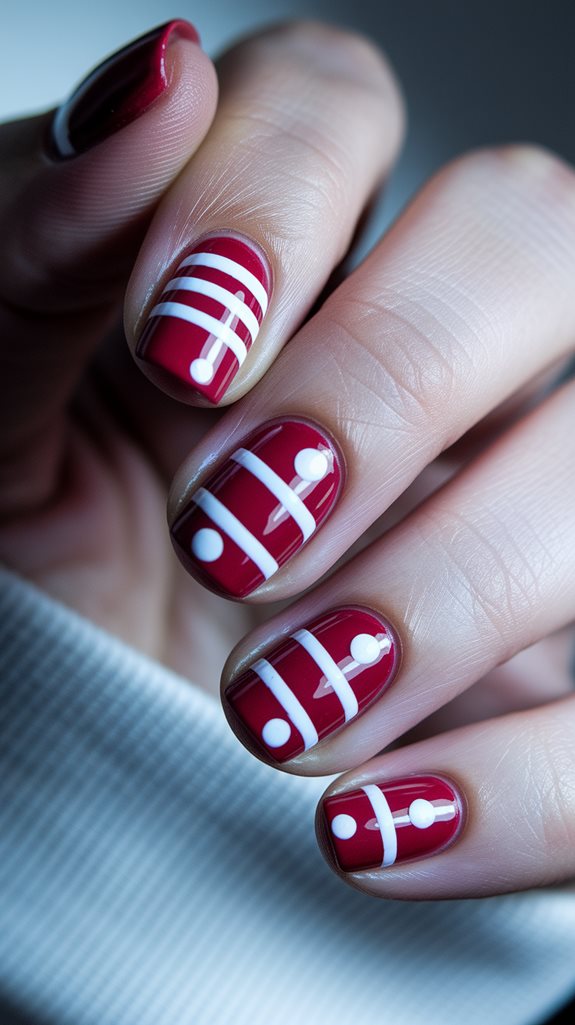 red striped dotted pattern