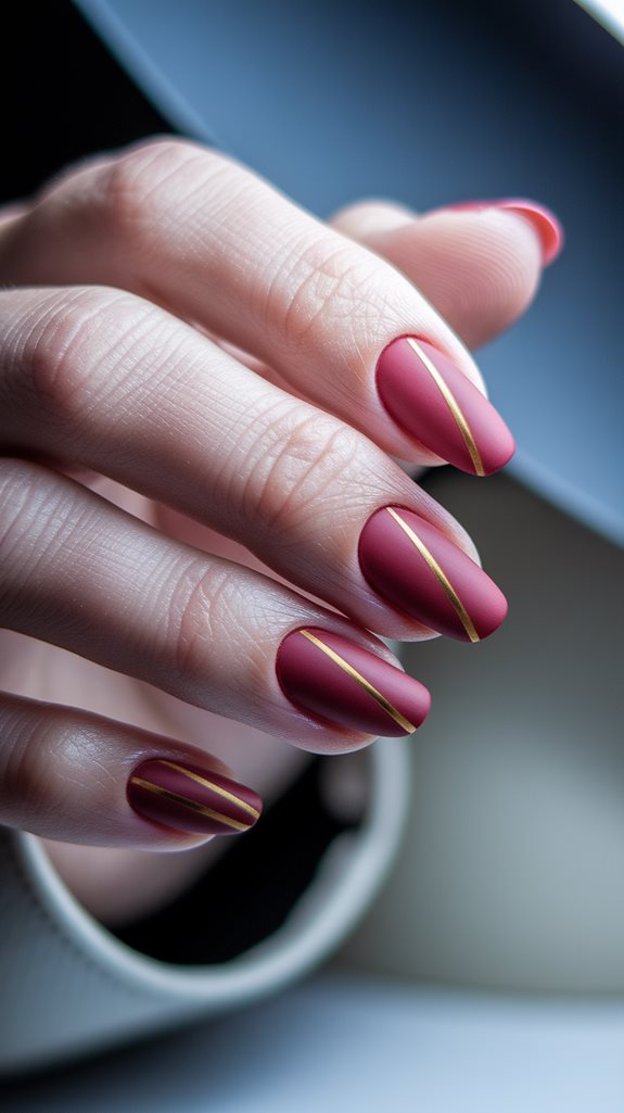 red with gold stripes