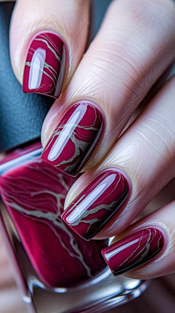 vibrant cherry red swirl