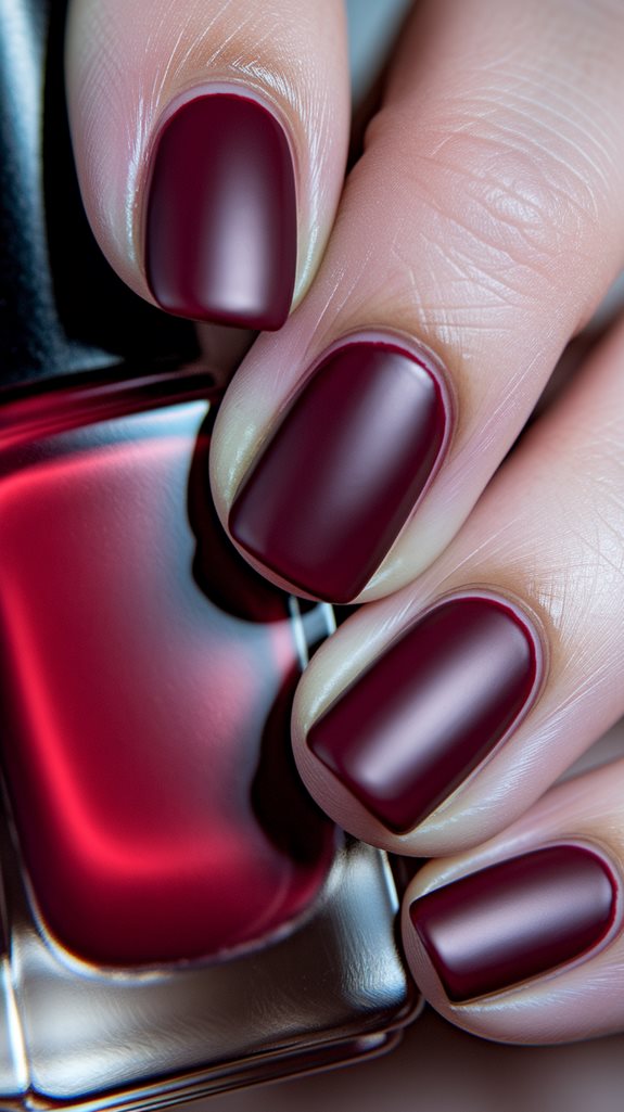 vibrant matte cherry hue