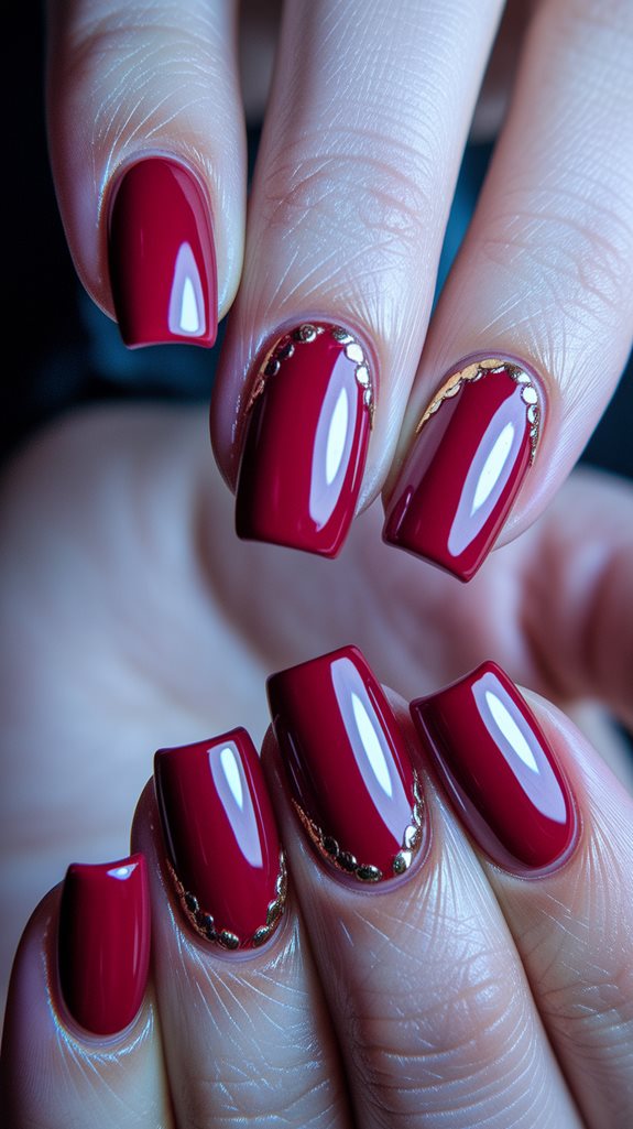 vibrant red and gold