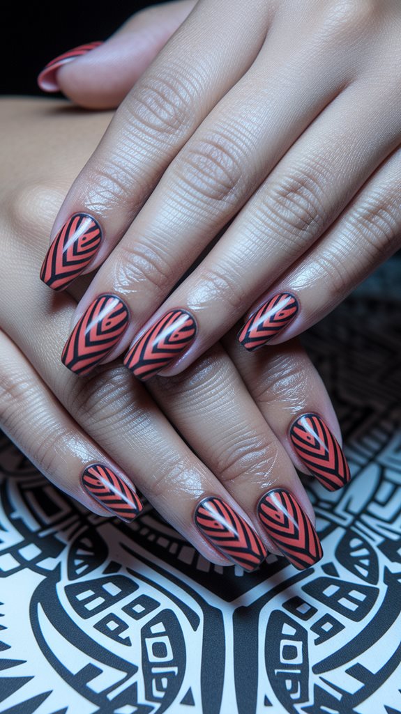 vibrant tribal color design