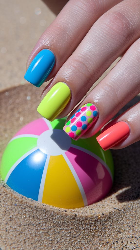 colorful beach ball patterns