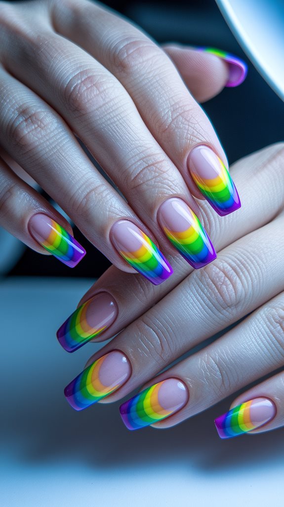 colorful nail art design