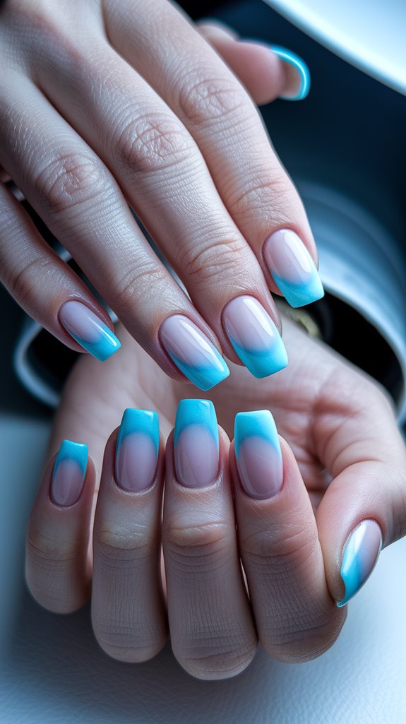cool icy blue shade