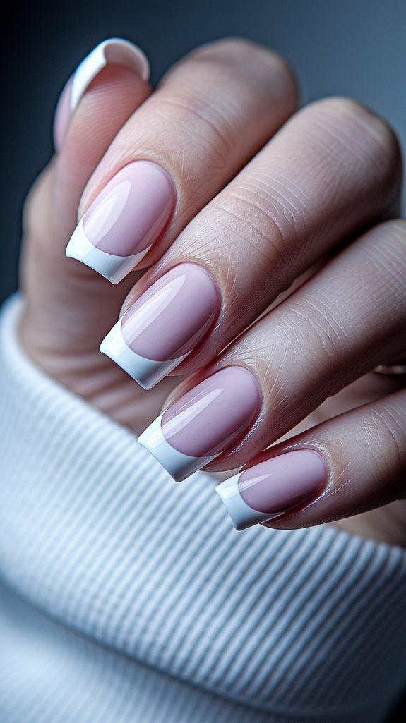 elegant french tip nails