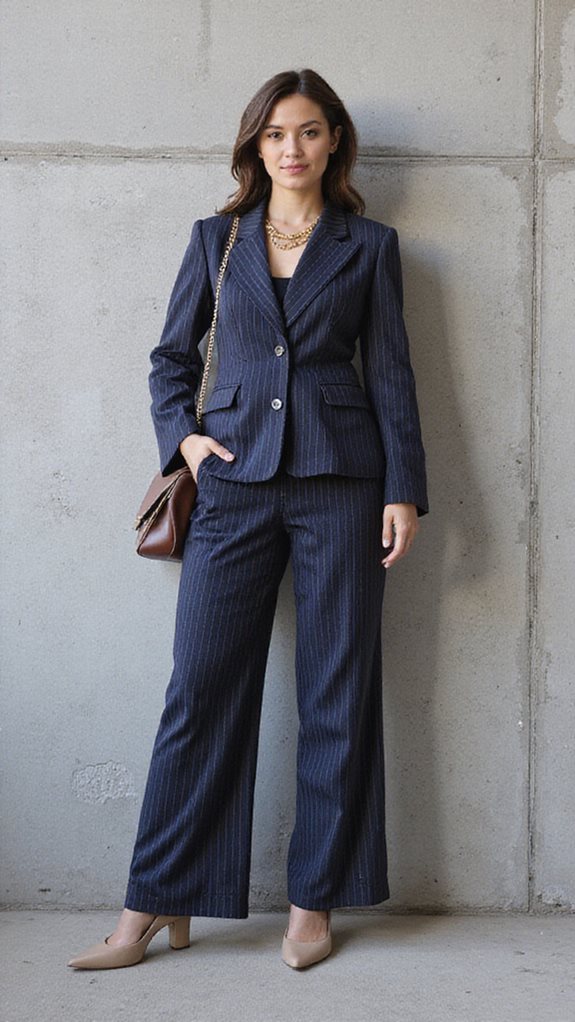modern elegant pinstripe suits