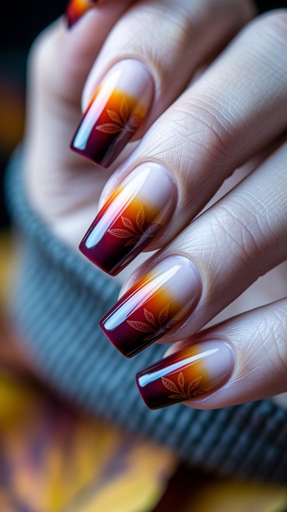 seasonal french tip nails