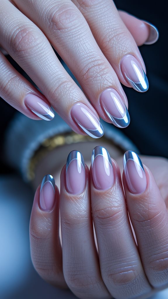 shiny gradient silver effect