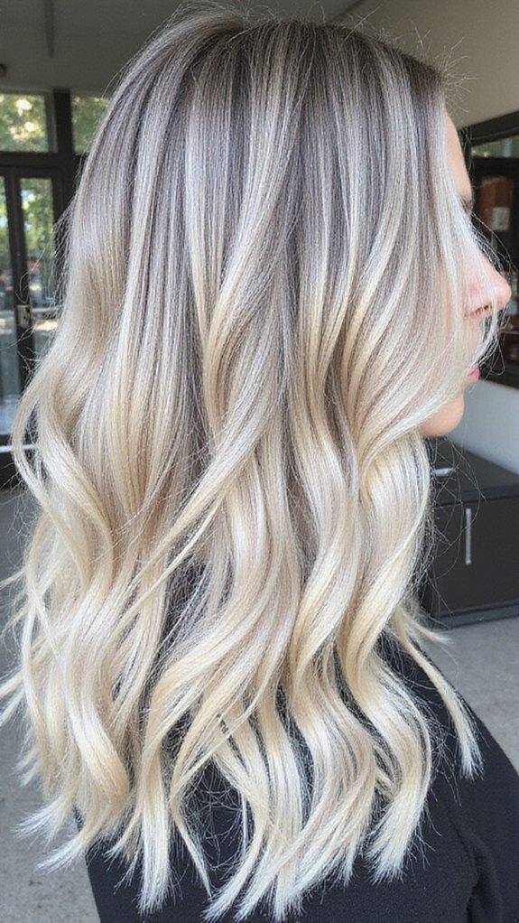 ash blonde root melt