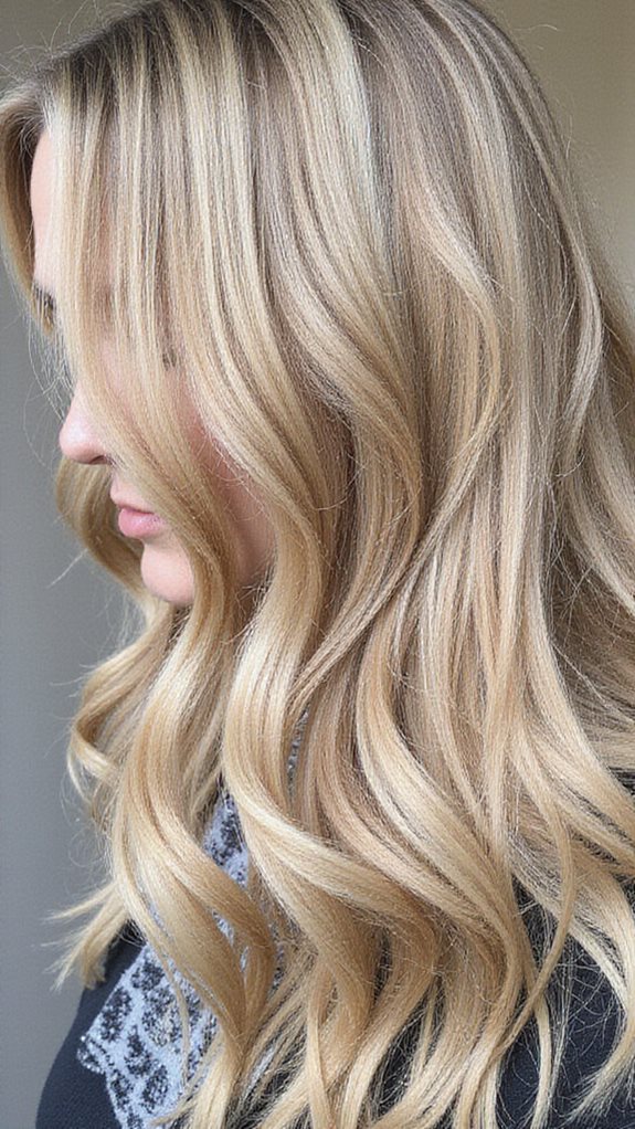 champagne blonde hair elegance