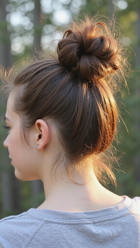 chic casual messy bun