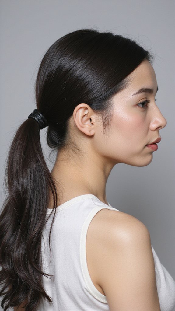 chic sleek ponytail styling