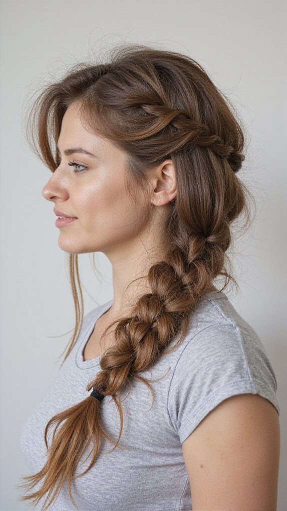 easy romantic side braid