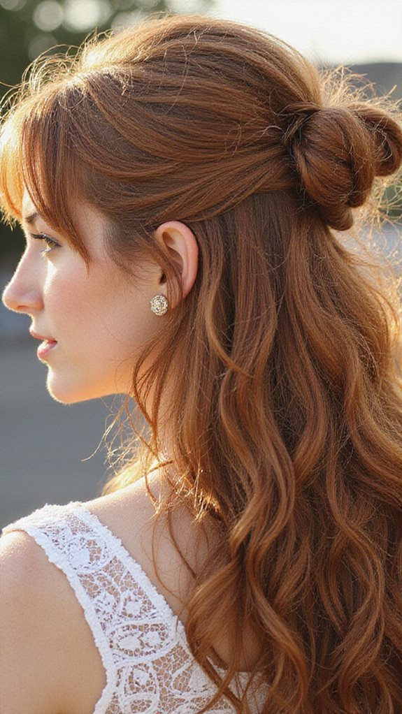 effortless chic half up knot