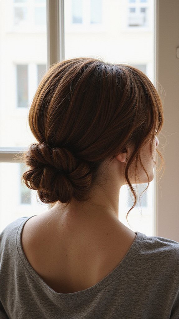 effortless chic low bun