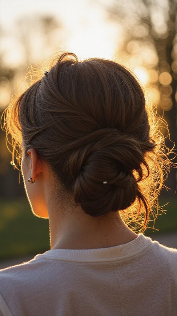 effortless elegant low bun