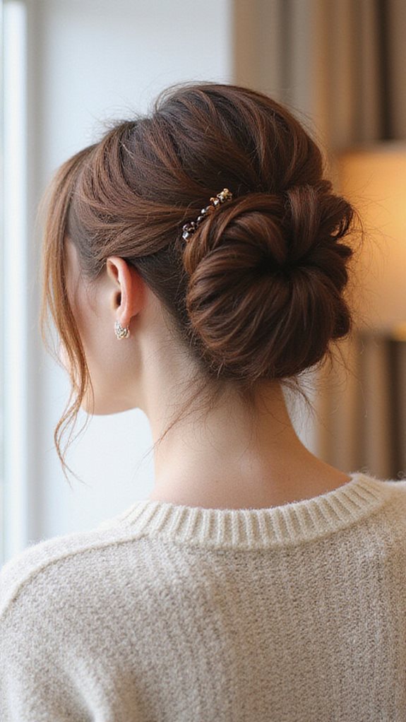 effortless elegant updo hairstyle