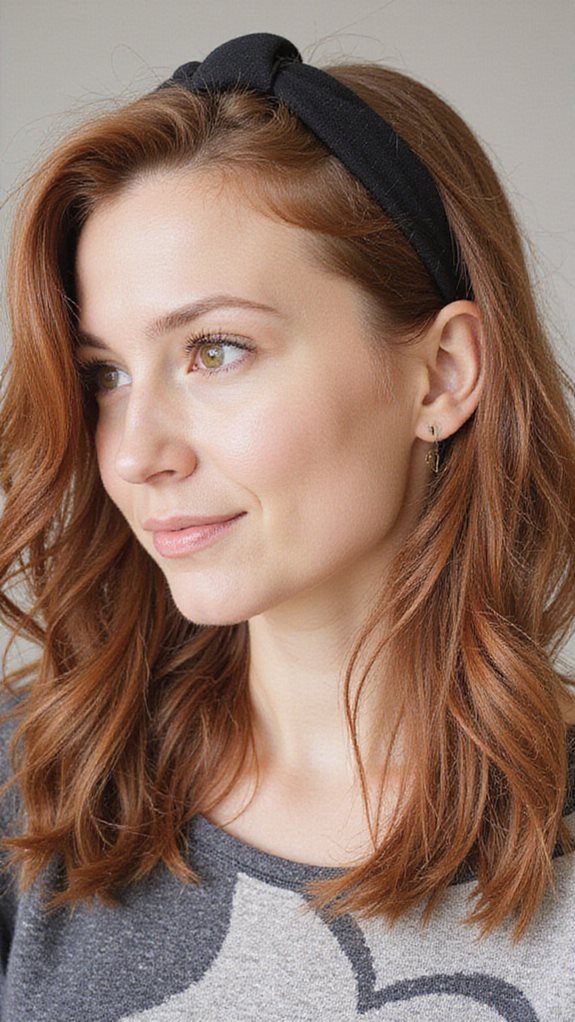 effortless stylish headband tuck