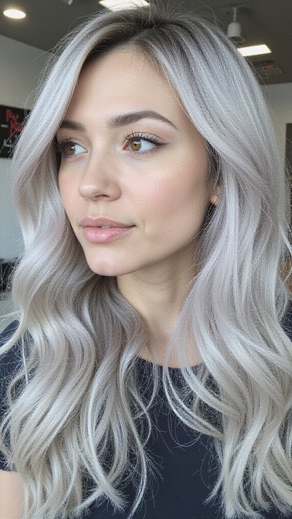 elegant ash blonde silver
