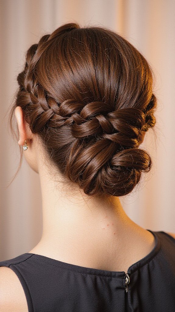 elegant braided chignon hairstyle