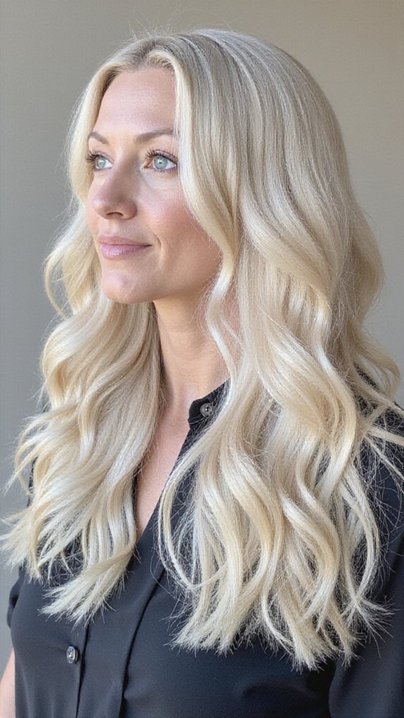 elegant creamy blonde maintenance
