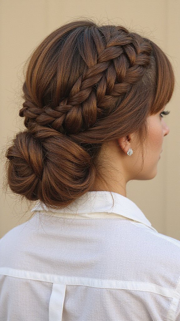 elegant fishtail braid bun