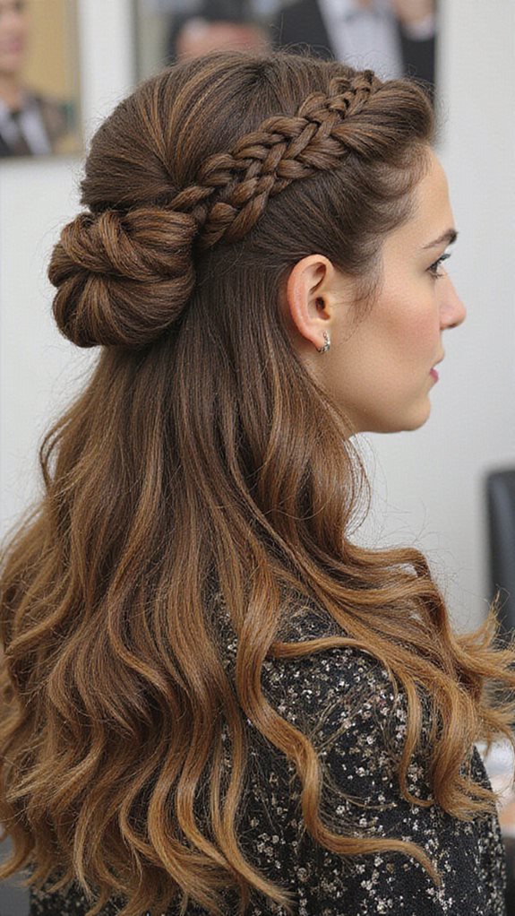 elegant half up hairstyle tutorial