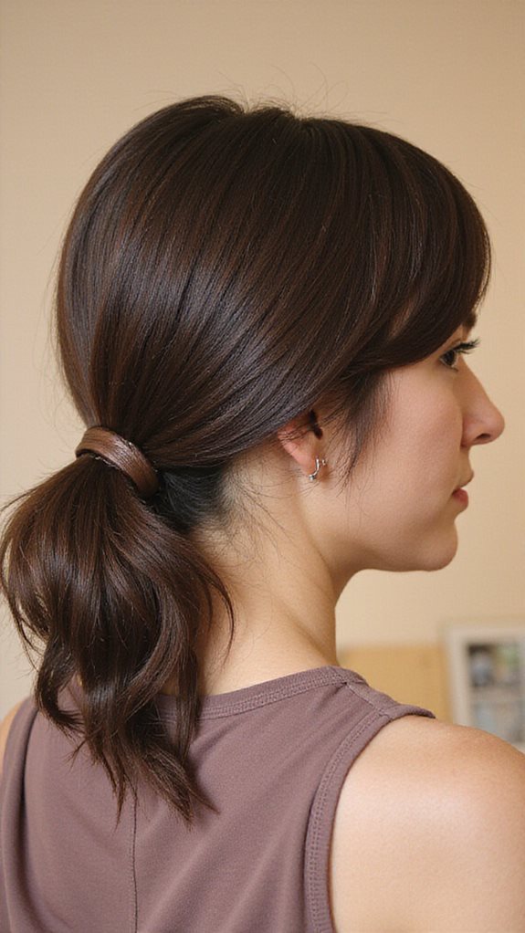 elegant quick low ponytail