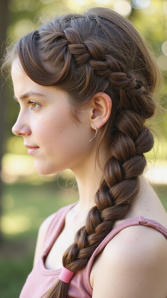 elegant side braid variations