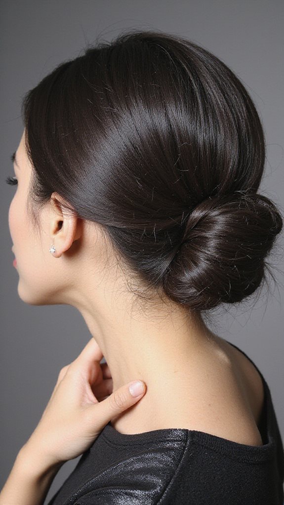 elegant sleek chignon styling